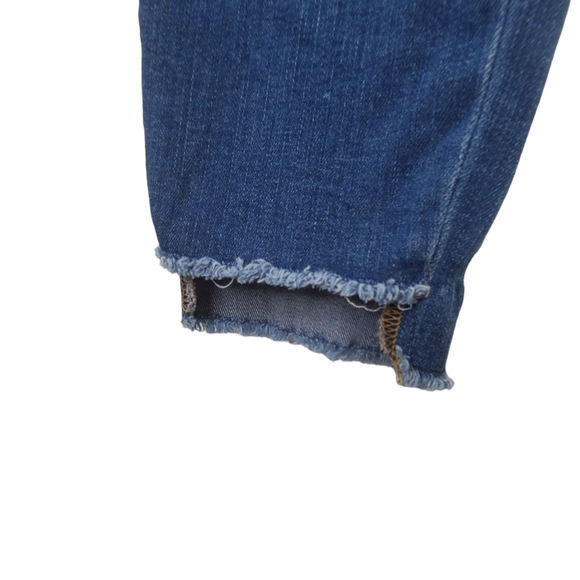 J. CREW MERCANTILE Button Fly Skinny Jeans High Waist Raw Step Hem Sz 27 Stretch - Picture 7 of 11